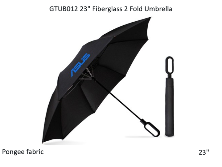 23" Fiberglass 2 Fold Umbrella