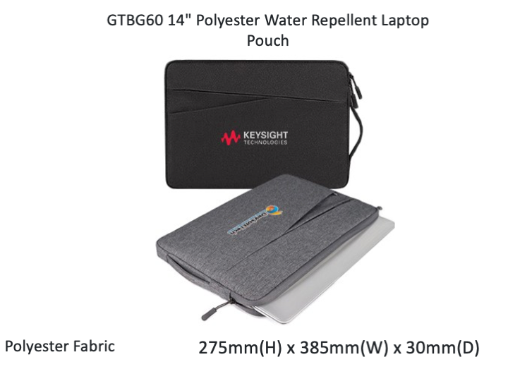 14" Polyester Water Repellent Laptop Pouch