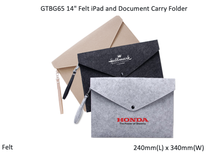 14" Felt iPad and Document Carry Folder