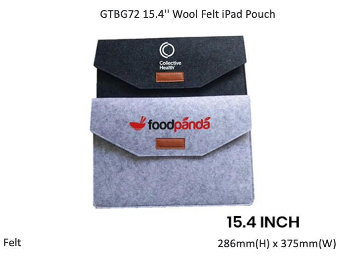 15.4'' Wool Felt iPad Pouch