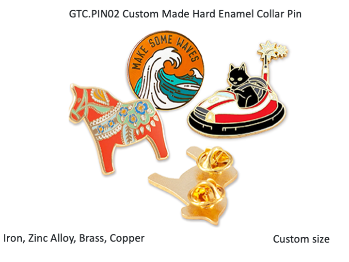 Custom Made Hard Enamel Collar Pin