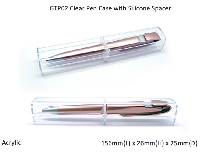 Clear Pen Case with Silicone Spacer