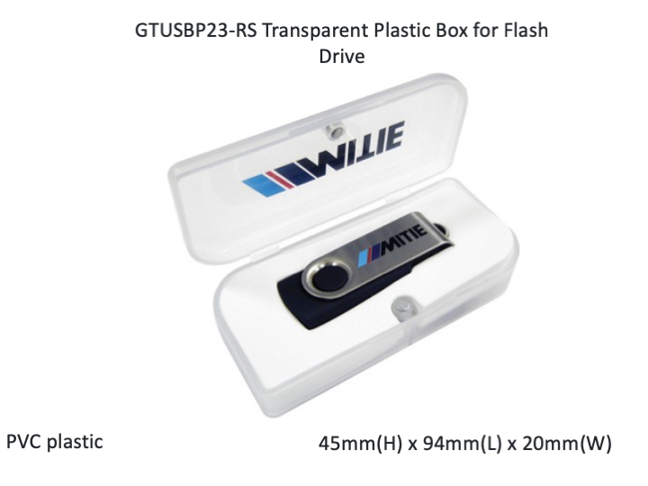 Transparent Plastic Box for Flash Drive