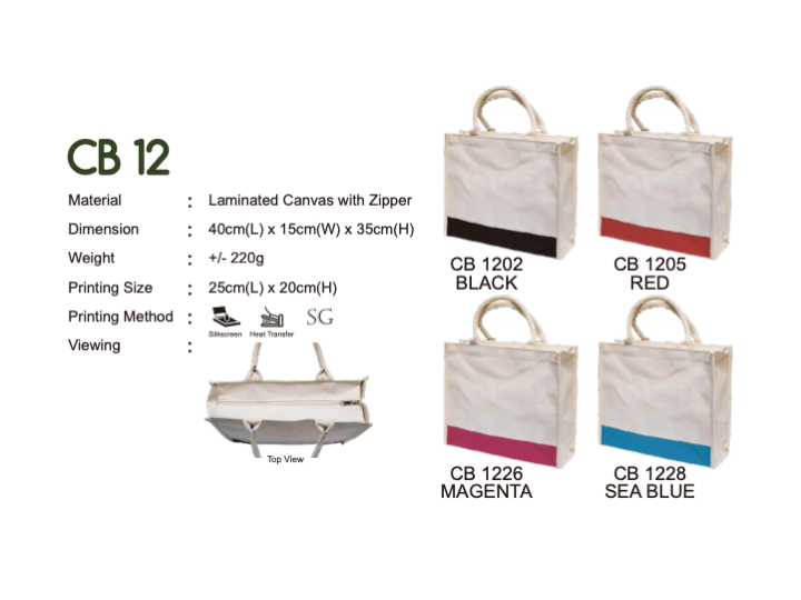 Canvas Bag with Zip